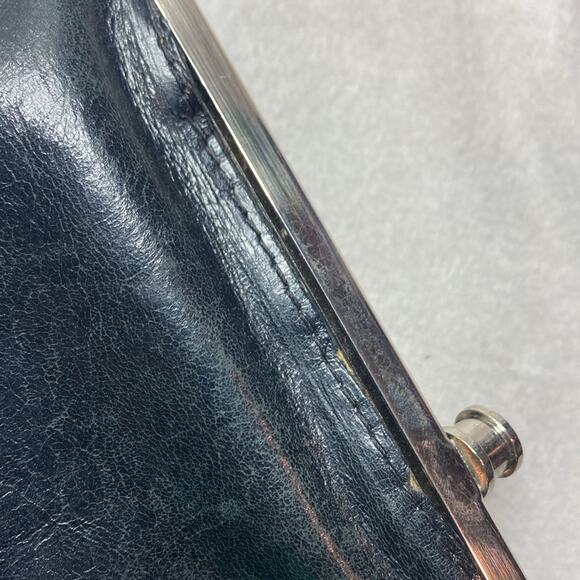 HOBO black leather wallet with silver hardware - Picture 7 of 7